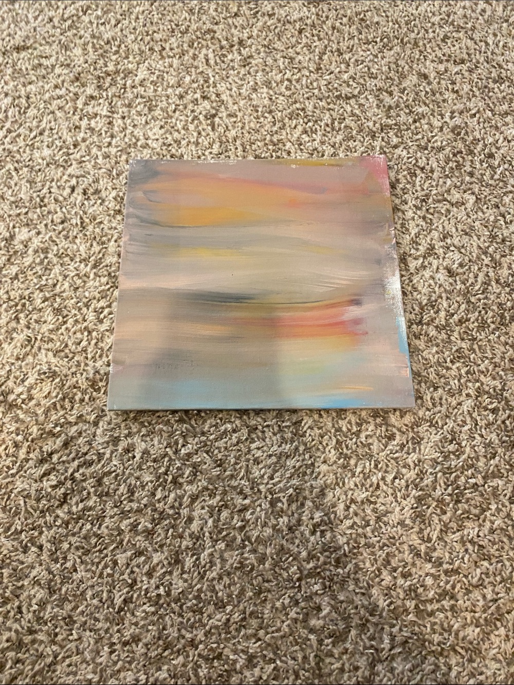 Abstract Pastel Horizon Canvas Art - Multicolor